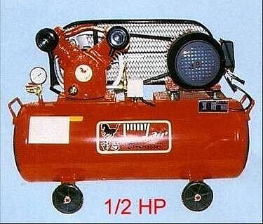 【優質五金~來電詢價】寶馬 皮帶式空壓機附1/2HP單相馬達-60L