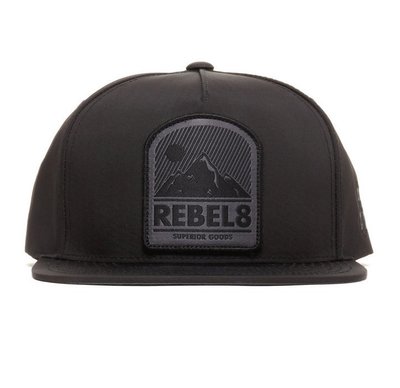 【REBEL8】MOUNTAINS SNAPBACK (黑色)可調節帽子