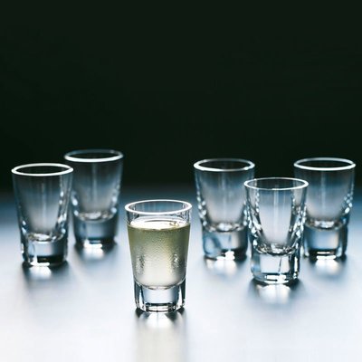 丹麥Rosendahl 玻璃一口杯伏特加烈酒杯六件套裝 家用迷你白酒杯