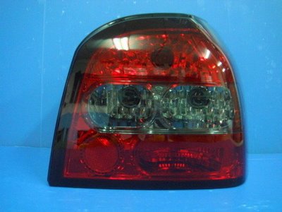 小亞車燈╠ 全新VW福斯GOLF III代93年GTI版紅黑晶鑽尾燈