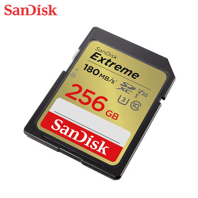 SANDISK 256GB V30 Extreme SD UHS-I U3 相機用記憶卡 (SD-SDXVV-256G)