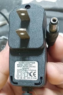 ╭✿㊣ 二手 AC/DC ADAPTER SDK-0301【9V ~ 500mA】變壓器/充電器 特價 $29 ㊣ ✿╮