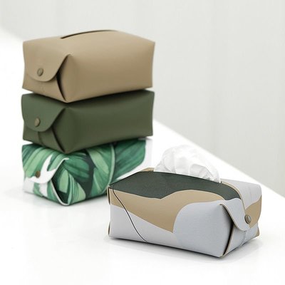皮質紙巾盒高檔車載抽紙盒北歐輕奢抽紙巾廁所客廳紙巾包