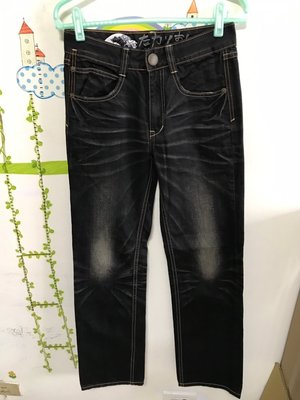 衣市藍~BIG TRAIN 直筒牛仔褲 (S~約W28~) (116) (200110)