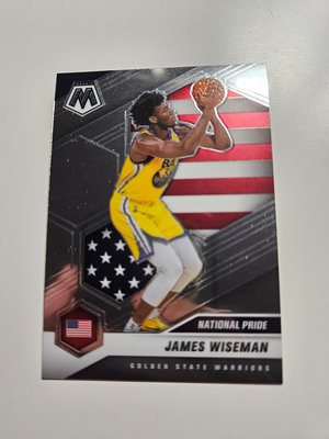 2020-2021 Panini Mosaic Basketball James Wiseman National Pride