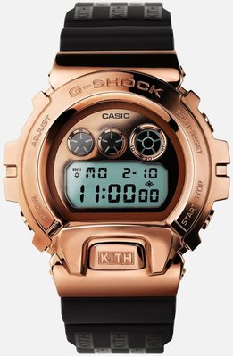 CASIO G-SHOCK x Kith 聯名 手錶 紀念錶  GM6900KTH 4CR 金屬錶殼 玫瑰金 方格 白色 黑色