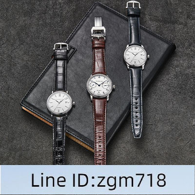 手錶錶帶萬國表帶真皮男鱷魚皮手表帶適用原裝IWC葡萄牙7葡計葡七柏濤菲諾