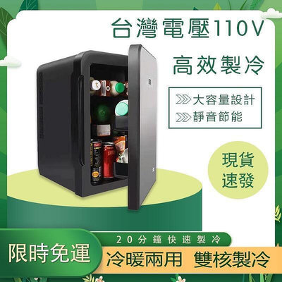 迷你小型冰箱 家車兩用小冰箱10L 20L 車載冰箱12v 迷你小型冰箱 宿舍 恆溫箱 臺灣110V專用