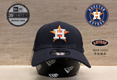 New Era x MLB Houston Astros 39Thirty 美國職棒休士頓太空人深藍全封彈性伸縮帽