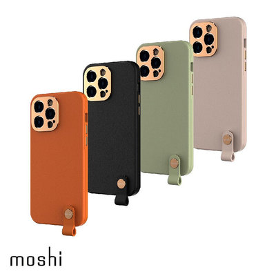 Moshi【iPhone 14】Altra 腕帶皮革保護殼 支援Magsafe iPhone 14 手機殼-嚴選數碼