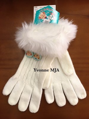 *Yvonne MJA* 東京 迪士尼 Disney 限定 正品 聖誕 Duffy 達菲熊 毛毛 手套 現貨實拍