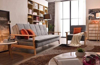 沙發床兩用小戶型客廳北歐雙人多功能可折疊沙發