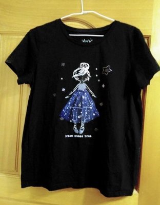 ♡ 【JUNIOR  POLISEN】 設計師服飾(812-017）紗裙公主圖案短袖棉T恤上衣♡
