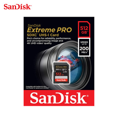 SANDISK 512G Extreme PRO SD UHS-I U3 記憶卡 公司貨 (SD-SDXXD-512G)
