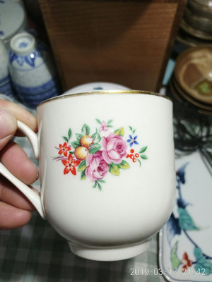 古董手繪咖啡杯國外回流，手繪咖啡杯，自用收藏二相宜