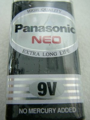 YT（宇泰五金）正日本Panasonic國際牌/高強力方型黑色環保電池9V/品質保證/清倉大特賣