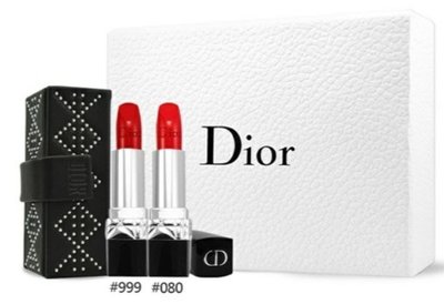 Dior 迪奧  藍星訂製唇膏雙唇組  色號 080 + 999  禮盒裝 限量