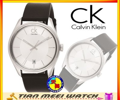 【天美鐘錶店家直營】【下殺↘超低價有保固】全新原廠CK Calvin KleIn 爵士大錶徑皮帶腕錶 K2H21120