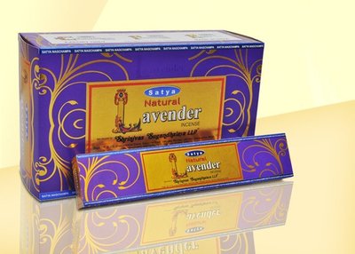 [晴天舖] 印度線香Satya Nag Champa Natural Lavender薰衣草15G 3盒100