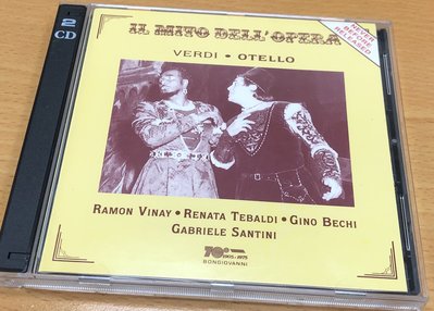 絕版二手CD VERDI OTELLO VINAY TEBALDI BECHI SANTINI 1952 NAPOLI