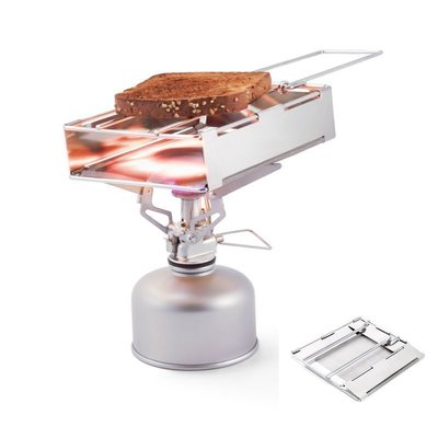 現貨熱銷-新款304不銹鋼土司器燒烤架烤面包架烤腸架迷你火爐折疊便攜烤爐（規格不同 價格不同）