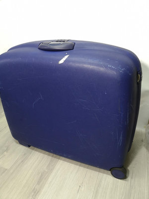 新秀麗Samsonite行李箱 復古硬殼行李箱 行李箱 電影道具 早期旅行箱 硬殼行李 古早手提箱 藍色行李箱