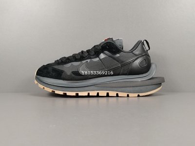 Sacai xNiKe VaporWaffle ＂Black and Gum黑色黑生膠防滑慢跑鞋DD1875-001男鞋