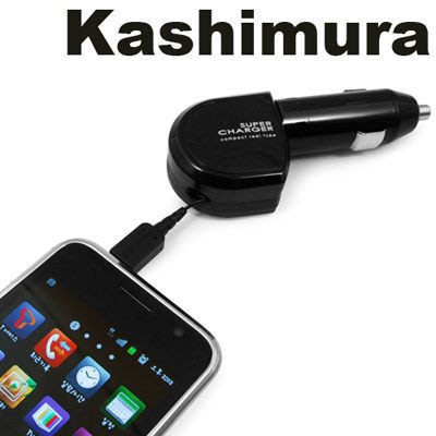 【優洛帕精品-汽車用品】日本Kashimura microUSB伸縮捲線充電器htc/sony/samsung車充點煙器 AJ-335