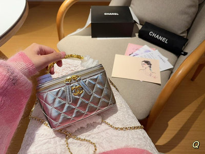 【二手】【跑量】    香奈兒Chanel 23b珍珠手柄盒子包 手提鏈條包可放手