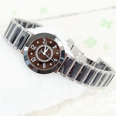 日本Tivolina黑陶瓷手錶/水鑽內圈/菱面陶瓷錶框/精緻質感/中性風格/日本機芯/神秘黑/特價