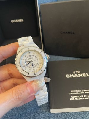 💓現貨💓新款錶扣  Chanel J12 白陶瓷 38mm 12鑽