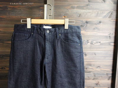 CA 日本品牌 UNIQLO 深藍 合身窄管 彈性低腰牛仔褲 32腰 一元起標無底價Q91