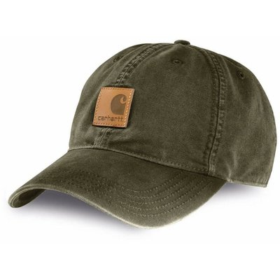 【AYW】CARHARTT ODESSA CAP LOGO 軍綠 經典復古 水洗皮標 老帽 彎帽 棒球帽 鴨舌帽 遮陽帽