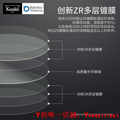kenko肯高 zeta保護鏡 58mm 77mm 適用于尼康佳能索尼相機鏡頭 uv