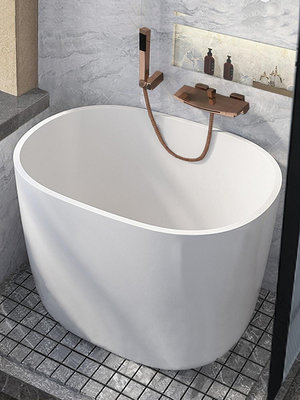 現貨 浴缸小戶型亞克力網紅迷你深泡日式家用獨立式可移動恒溫小型浴盆