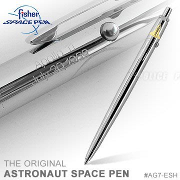 【IUHT】Fisher Astronaut Space Pen 太空人系列筆-阿波羅11號銀殼(#AG7-ESH)
