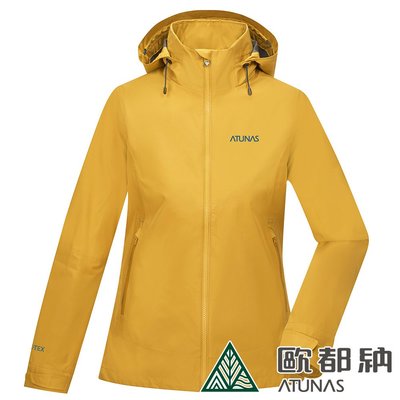 (登山屋)ATUNAS歐都納女GORE-TEX PACLITE PLUS單件式防水風衣外套(A1GTDD04W金黃棕)