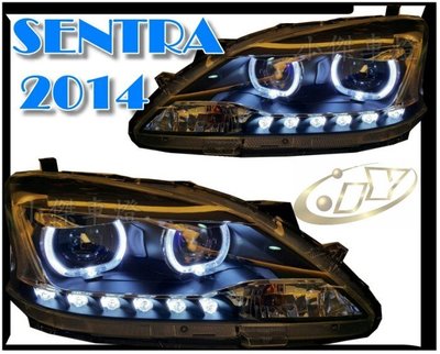 》傑暘國際車身部品《 SUPER SENTRA  13 14 類BMW雙圓 LED導光式 R8 日行燈 魚眼 大燈