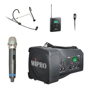 MIPRO MA-100SB 單頻道超迷你無線喊話器 (含 ACT-32H+MU-53HN+MU-55L+ACT-3 )