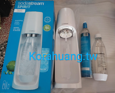公司貨 sodastream spirit 自動扣瓶 氣泡機 鋼瓶 專用水瓶 時尚白