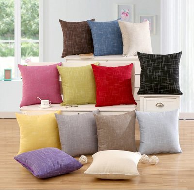(促銷$99) 現代簡約 十字麻素色棉麻抱枕套 沙發靠枕 45*45cm IKEA 設計師最愛 民宿餐廳布置