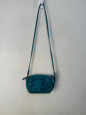 「 二手包 」 Vanessa bruno 真皮斜背包（藍綠）242