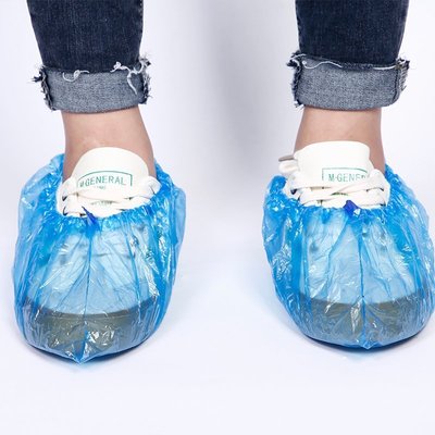 1000只一次性鞋套防水加厚塑料優質PE加厚防雨鞋套機房樣板間房產防雨鞋套,特價
