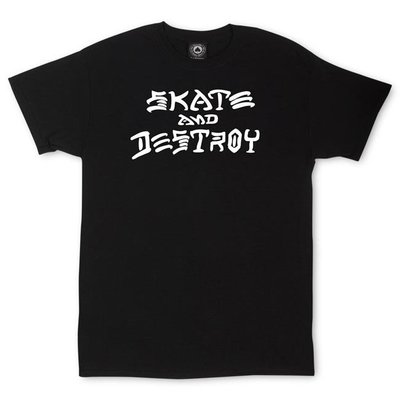【THRASHER】Skate And Destroy 純棉圓筒Tee (黑色)