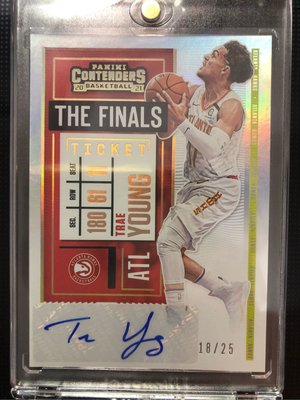 Trae Young 2020-21 panini contenders the finals auto /25