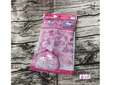 鑫本舖日本Hello Kitty 凱蒂貓方型洗衣袋 洗衣網-圓柱型