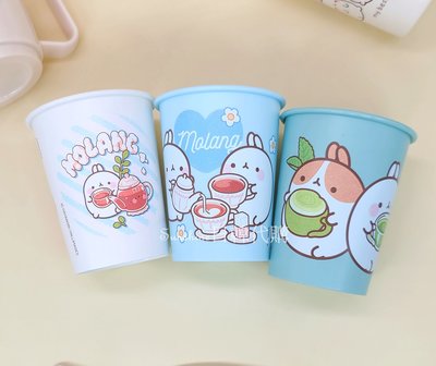 現貨 韓國製 Molang 萌浪兔 土豆兔 環保杯子 杯子 塑膠杯 冷水杯 水杯 漱口杯 三入組