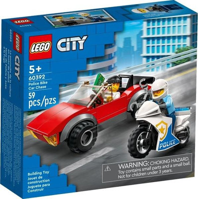 樂高LEGO CITY 警察摩托車飛車追逐 60392 玩具e哥004K60392