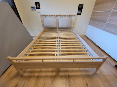 香榭二手家具*IKEA樺木實木 雙人5尺床框附床底板條-床架-雙人床-排骨床-床板-床組-床箱-床底-中古床架-套房床組