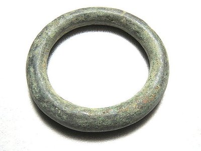 【 金王記拍寶網 】T1098 出土文物 青銅器 青銅環 一個 罕見稀少